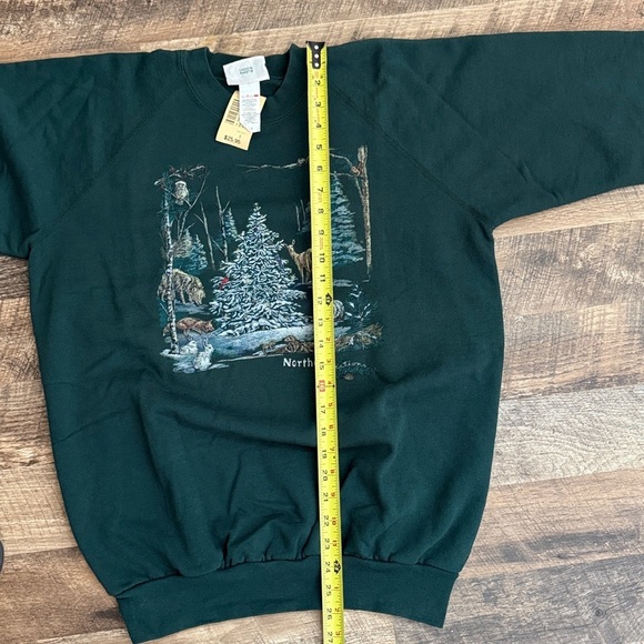 Vintage Northern Reflections Forest Green Wildlife Sweatshirt Small - Picture 8 of 9